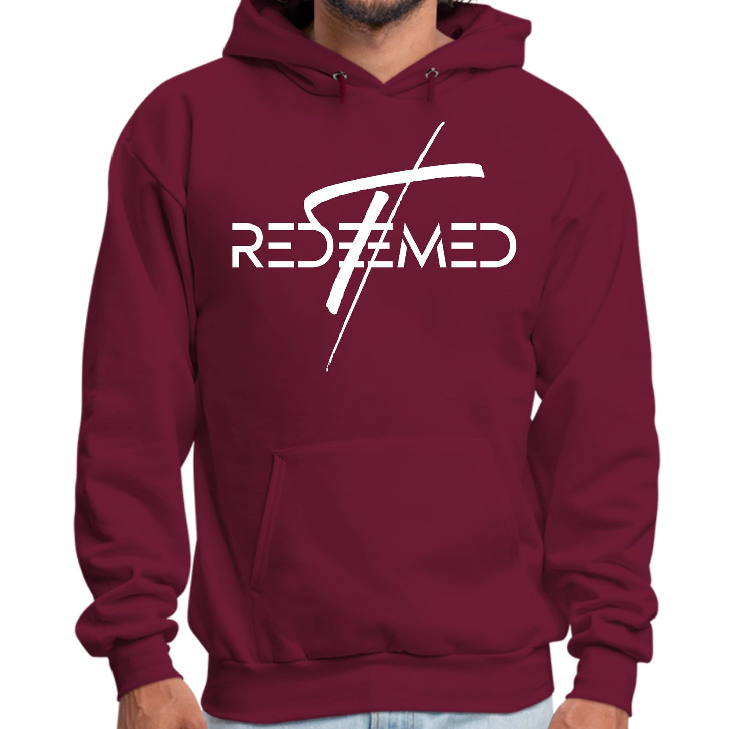 Mens Graphic Hoodie Redeemed Cross-4