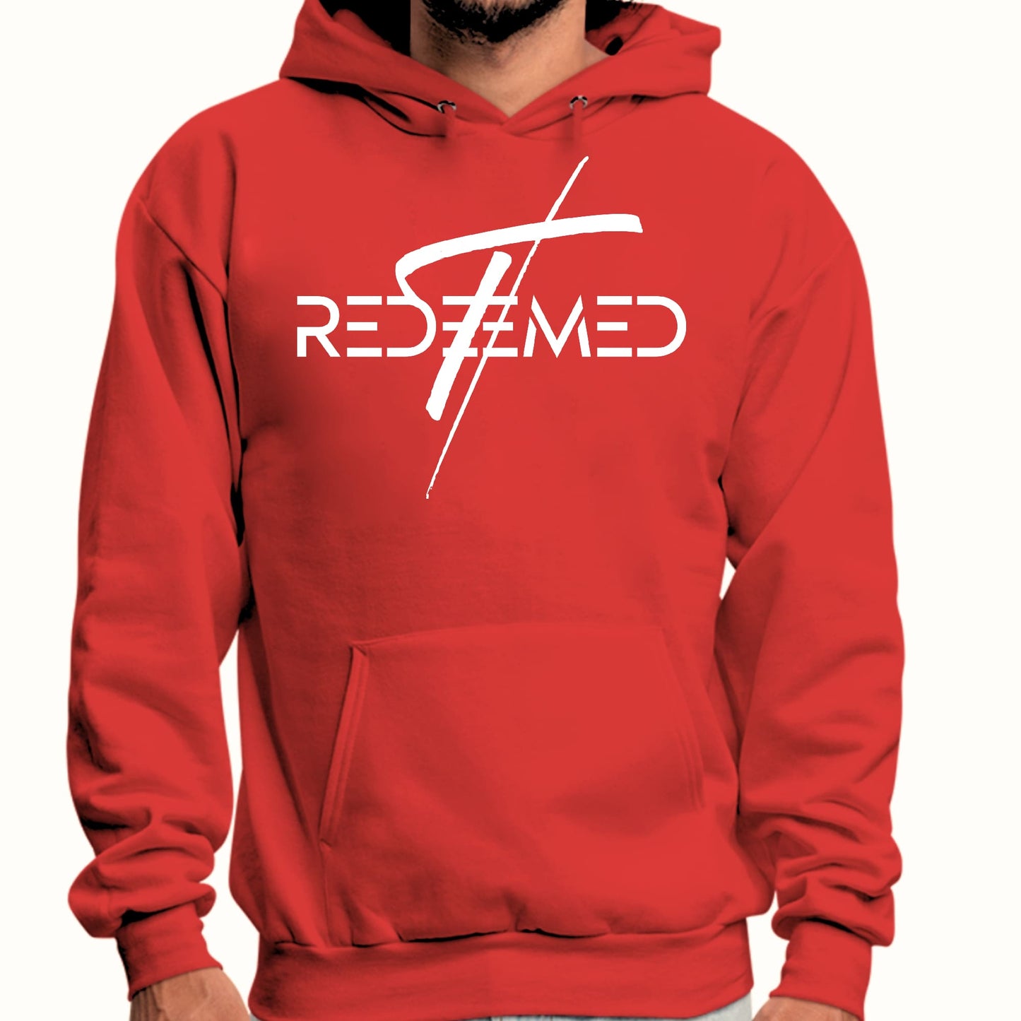 Mens Graphic Hoodie Redeemed Cross-2