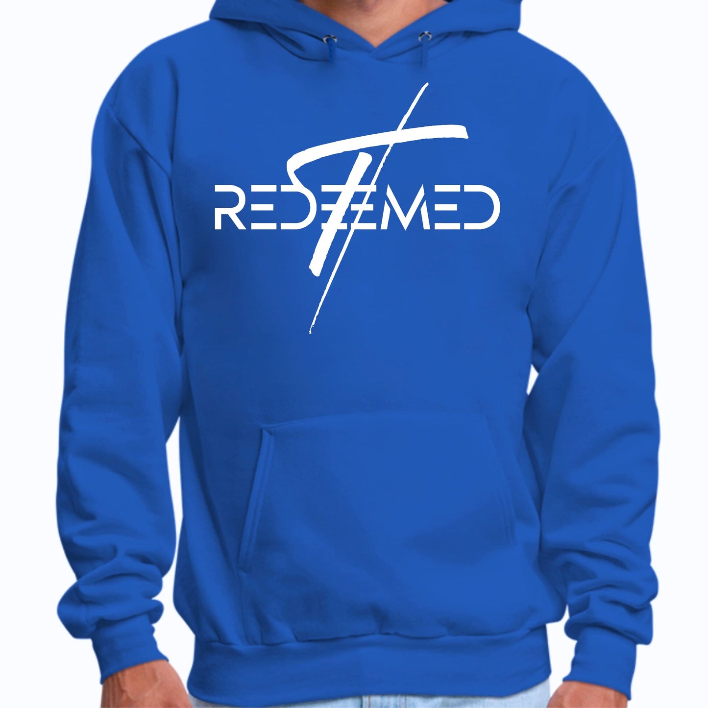 Mens Graphic Hoodie Redeemed Cross-1