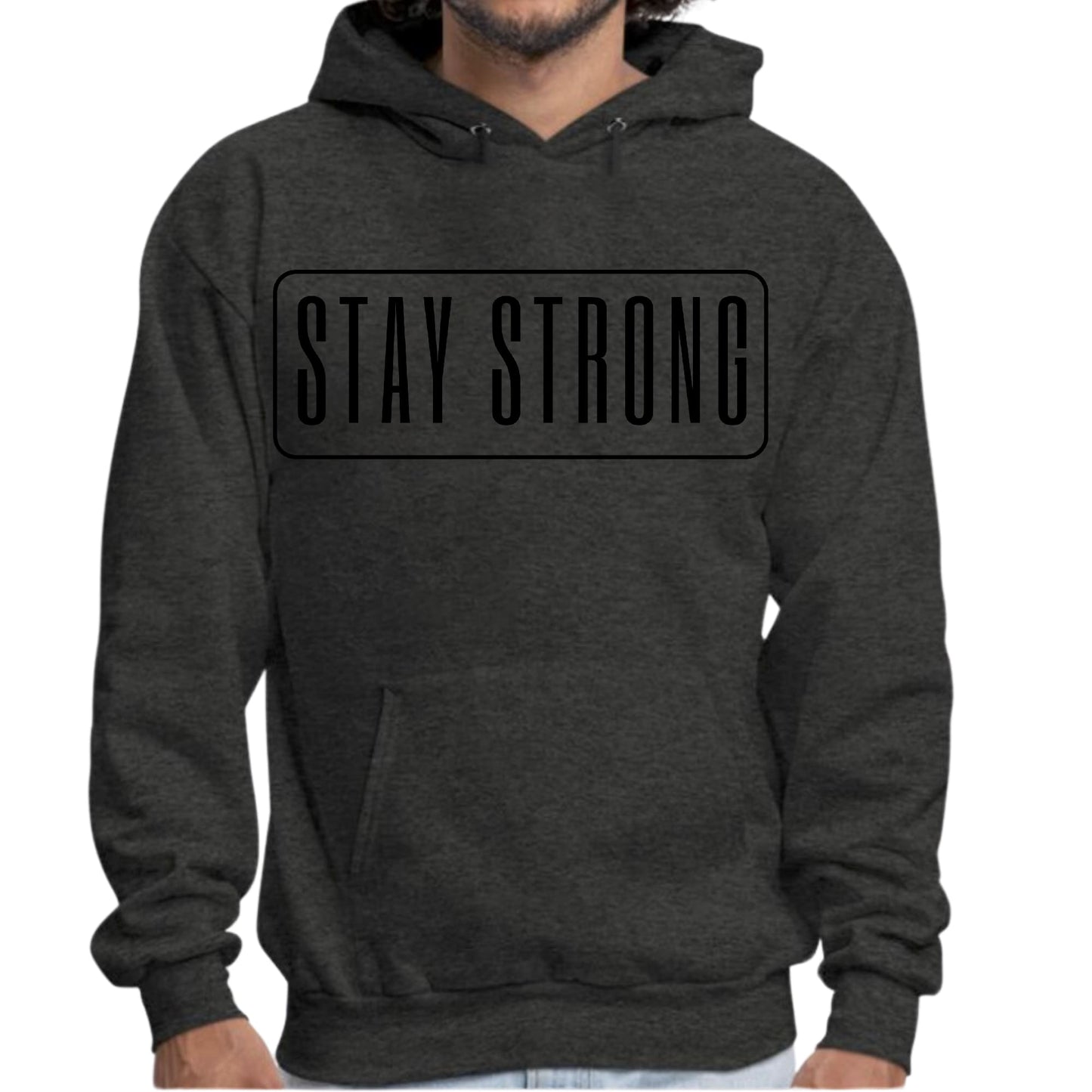 Mens Graphic Hoodie Stay Strong Print-5