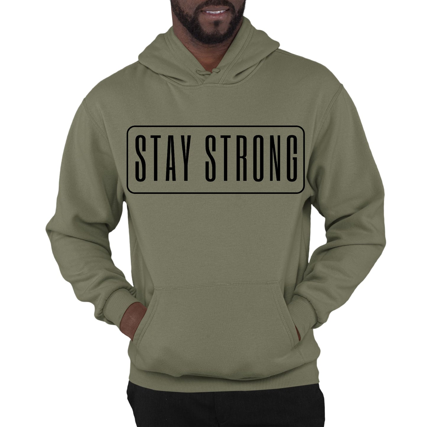 Mens Graphic Hoodie Stay Strong Print-4