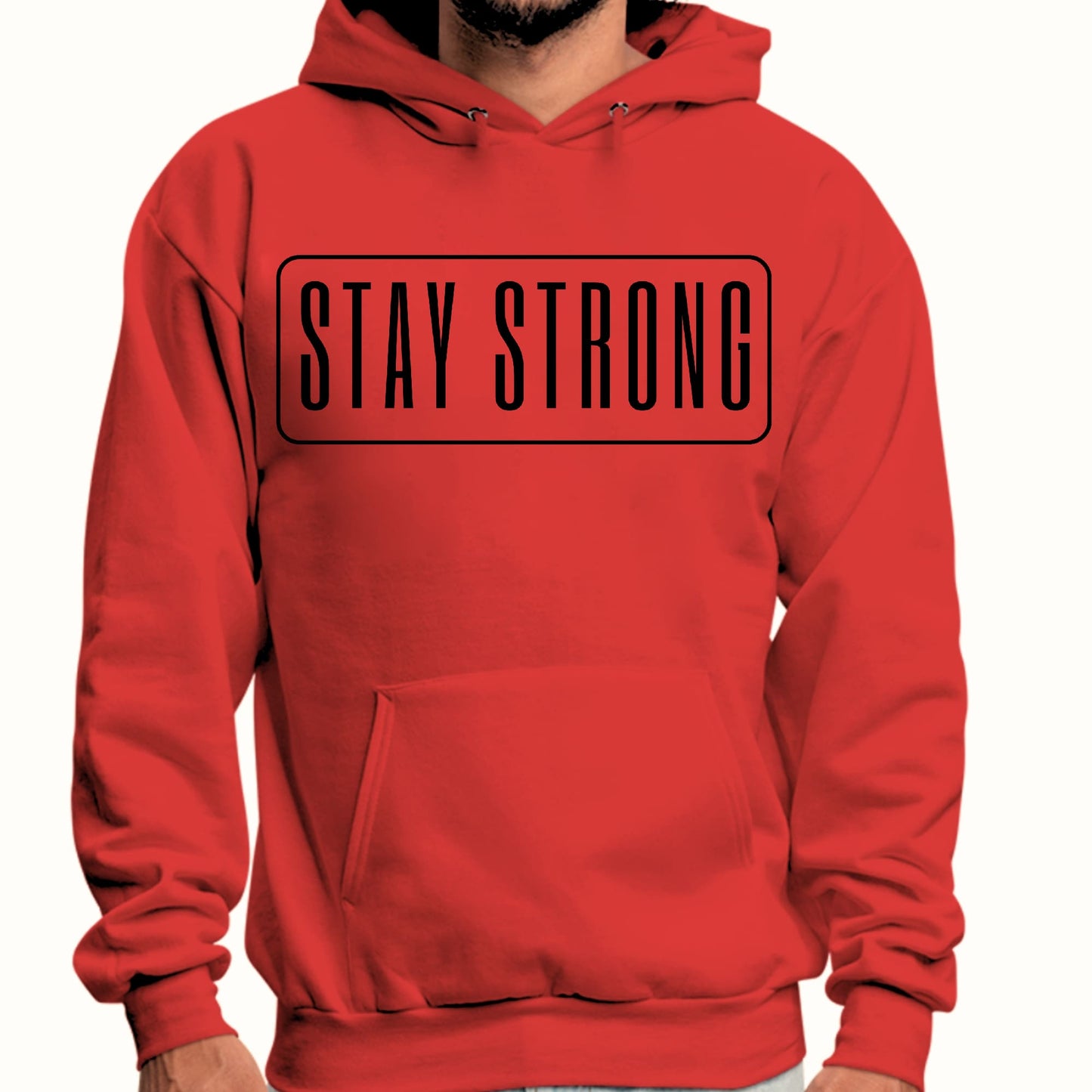 Mens Graphic Hoodie Stay Strong Print-2