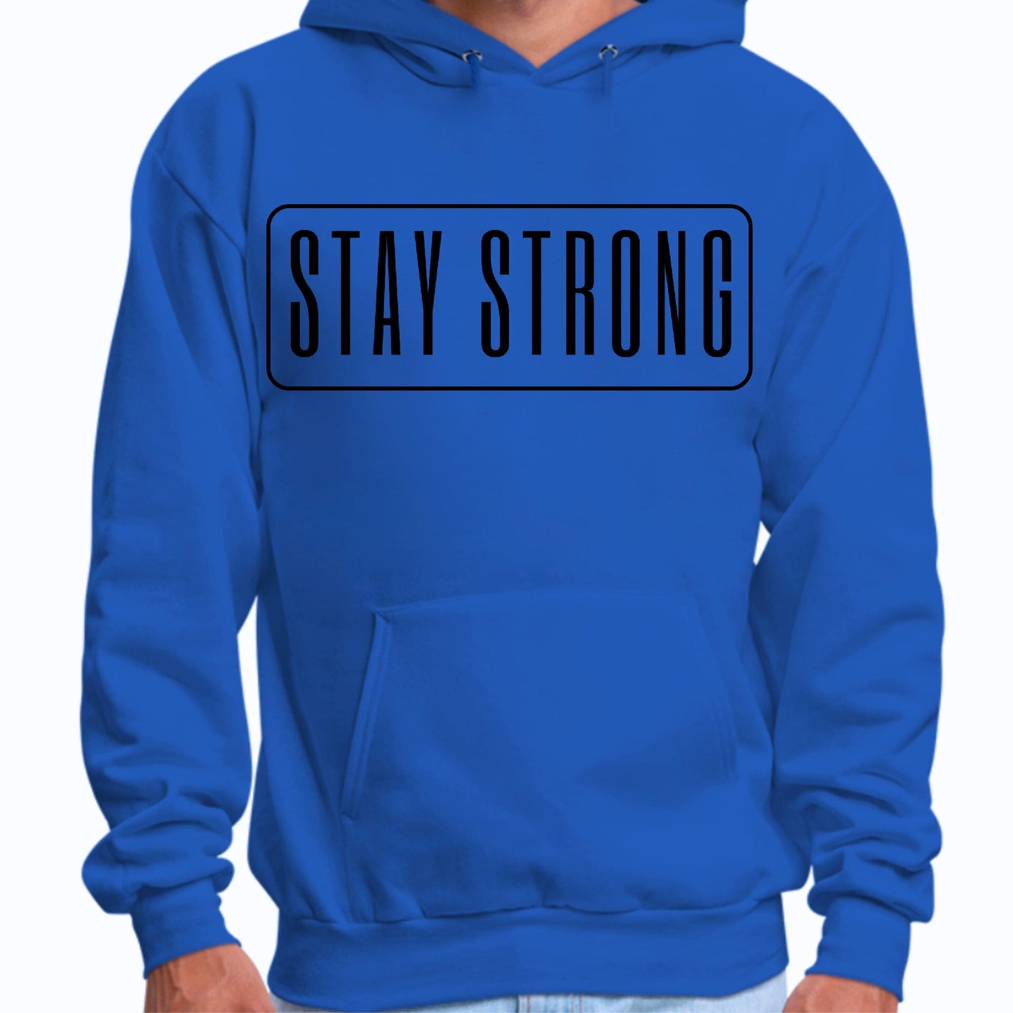 Mens Graphic Hoodie Stay Strong Print-3
