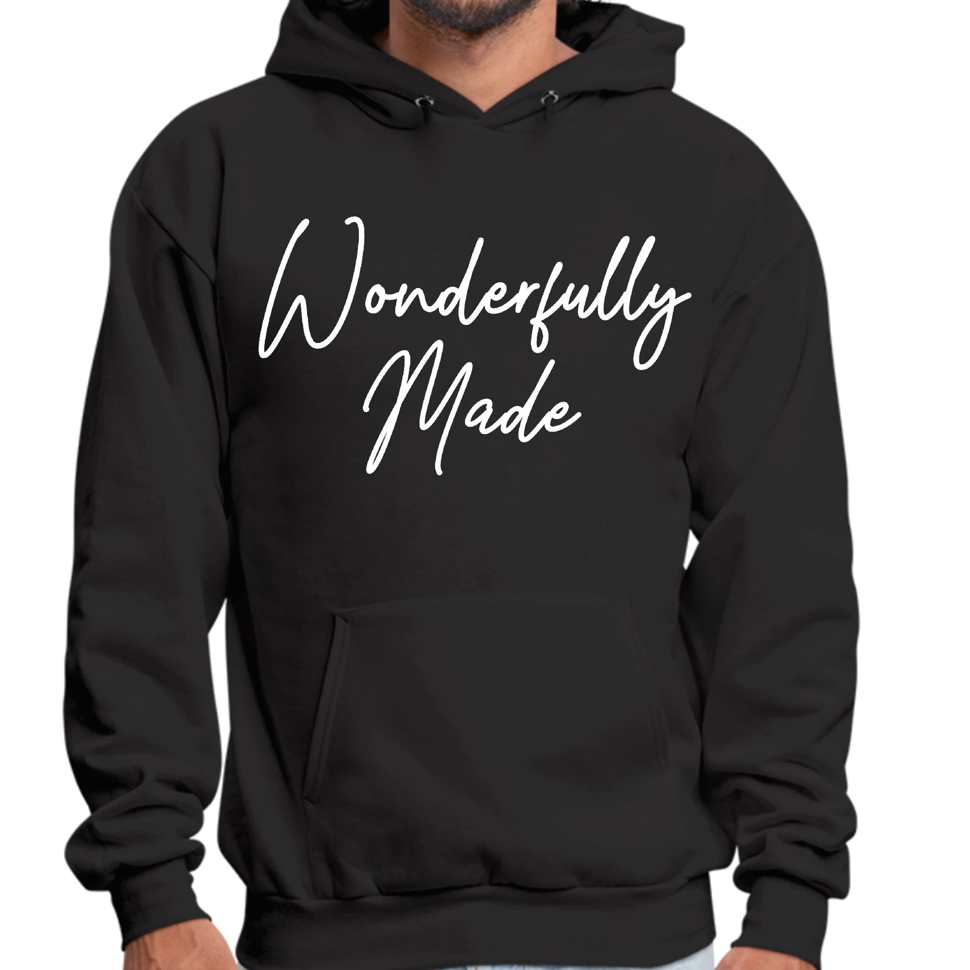 Mens Graphic Hoodie Wonderfully Made-0