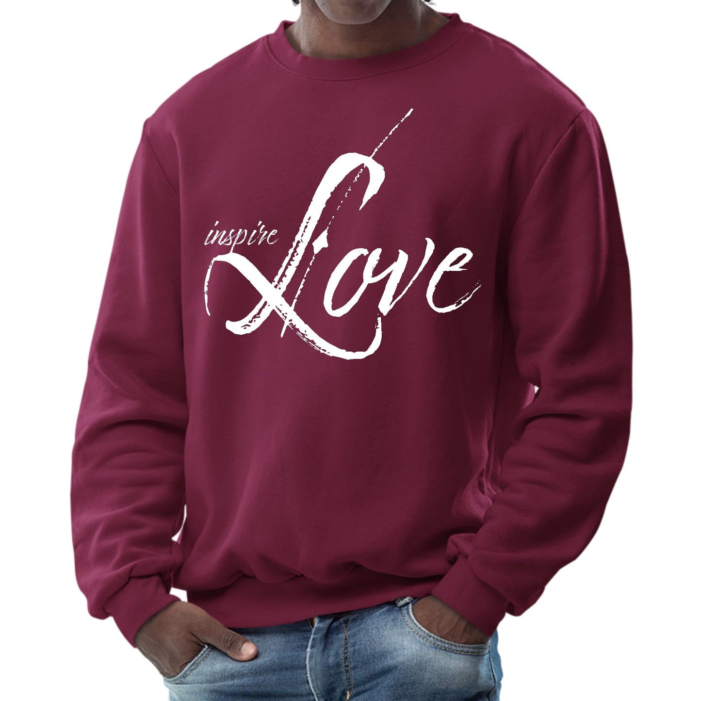 Mens Graphic Sweatshirt - Inspire Love-4