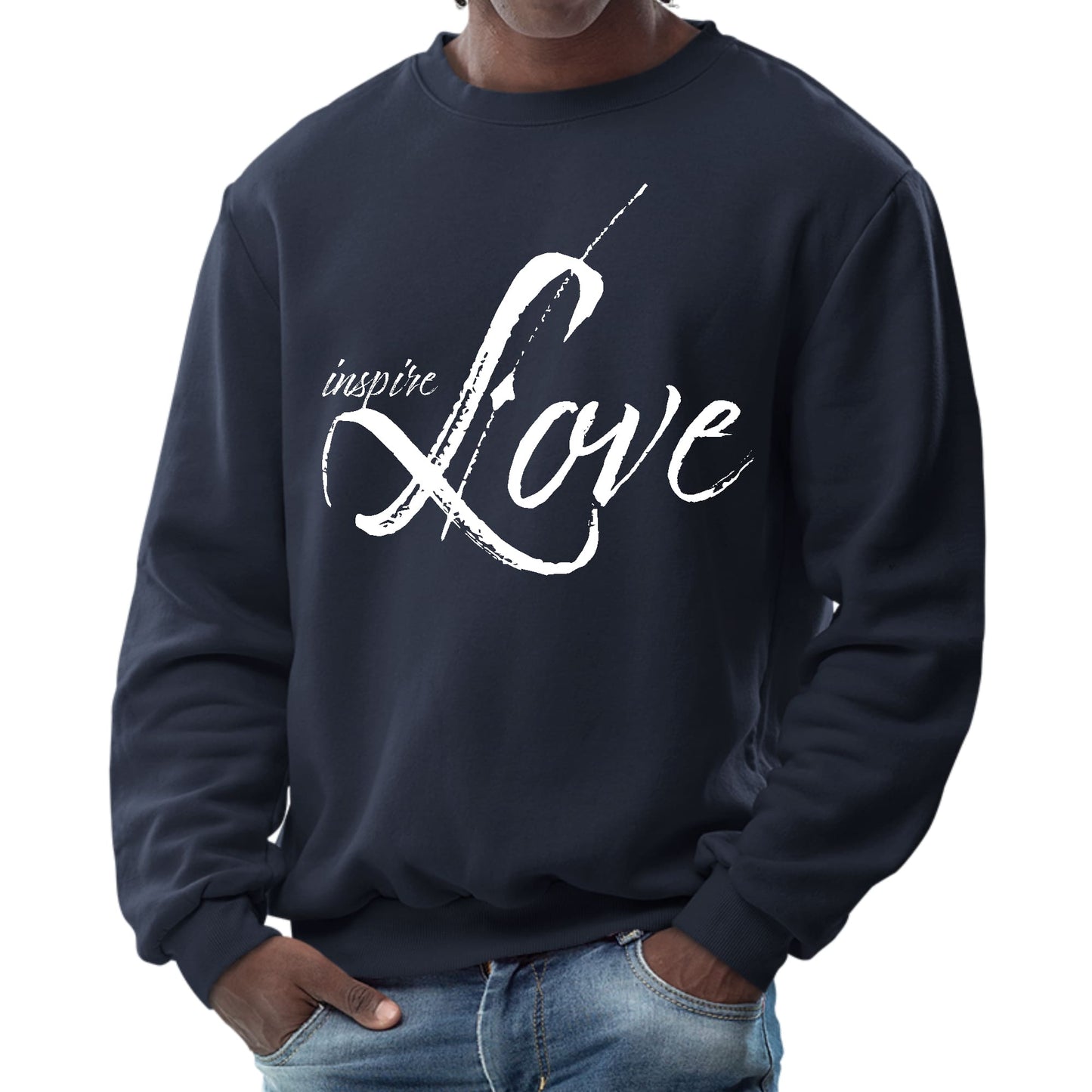 Mens Graphic Sweatshirt - Inspire Love-2