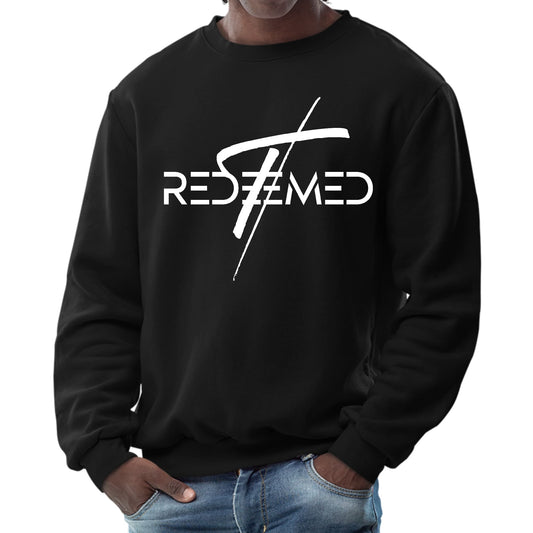Mens Graphic Sweatshirt - Redeemed Cross-0
