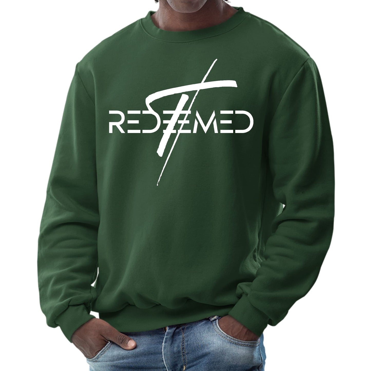 Mens Graphic Sweatshirt - Redeemed Cross-5