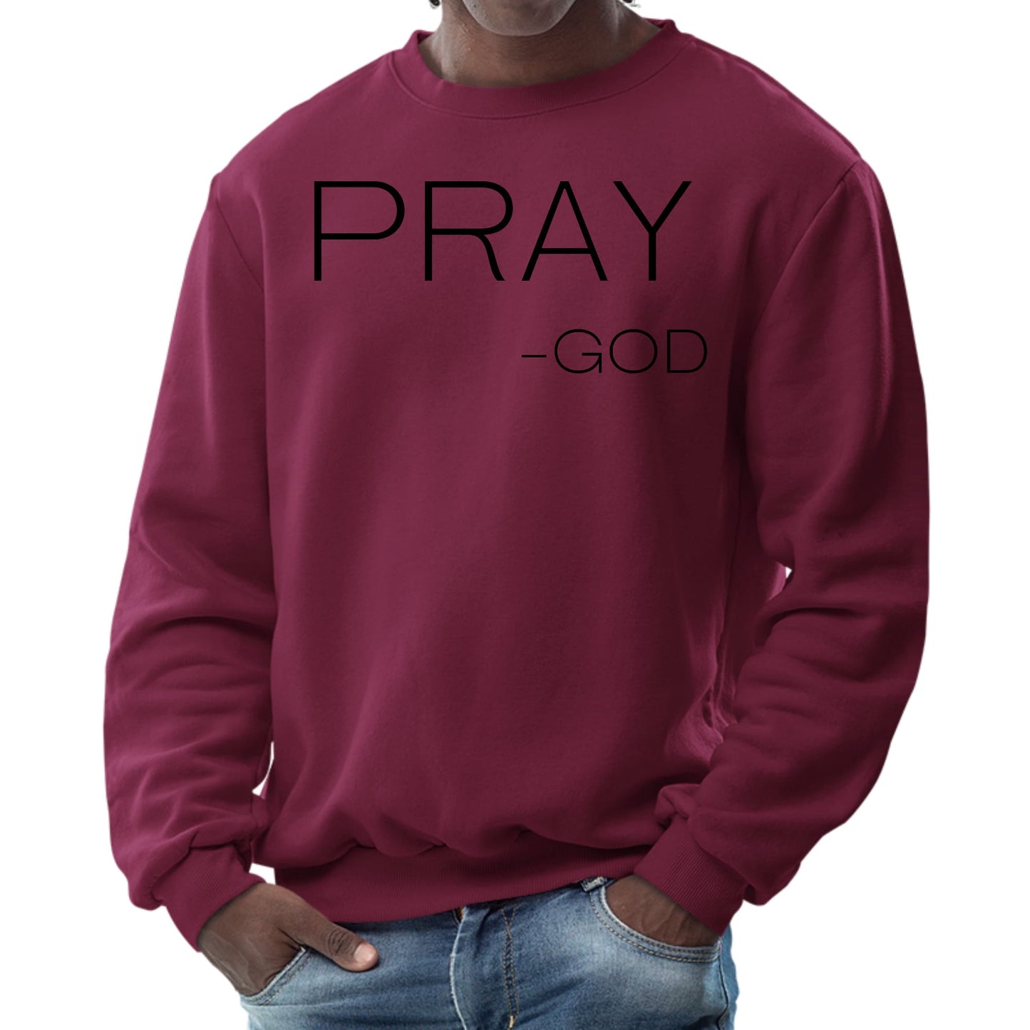 Mens Graphic Sweatshirt - Say it Soul - Pray -god-3
