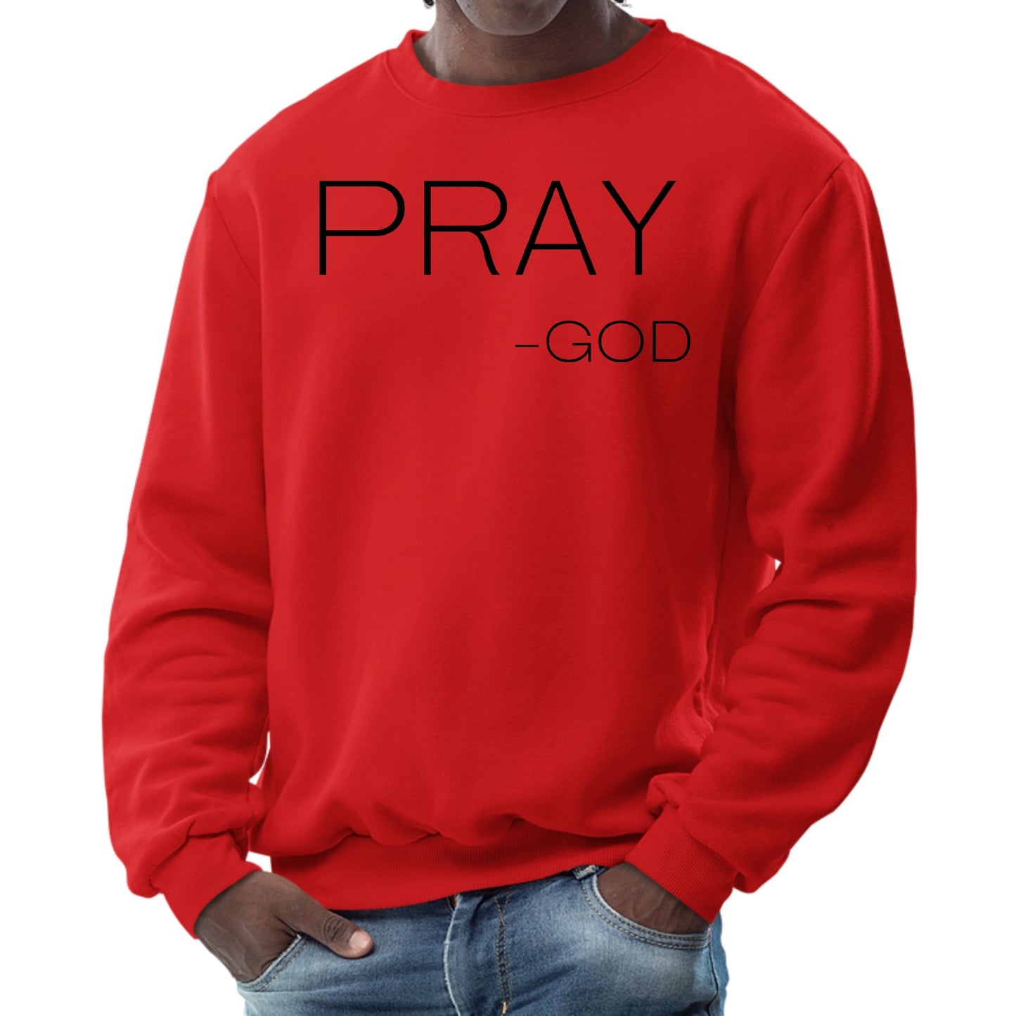Mens Graphic Sweatshirt - Say it Soul - Pray -god-1