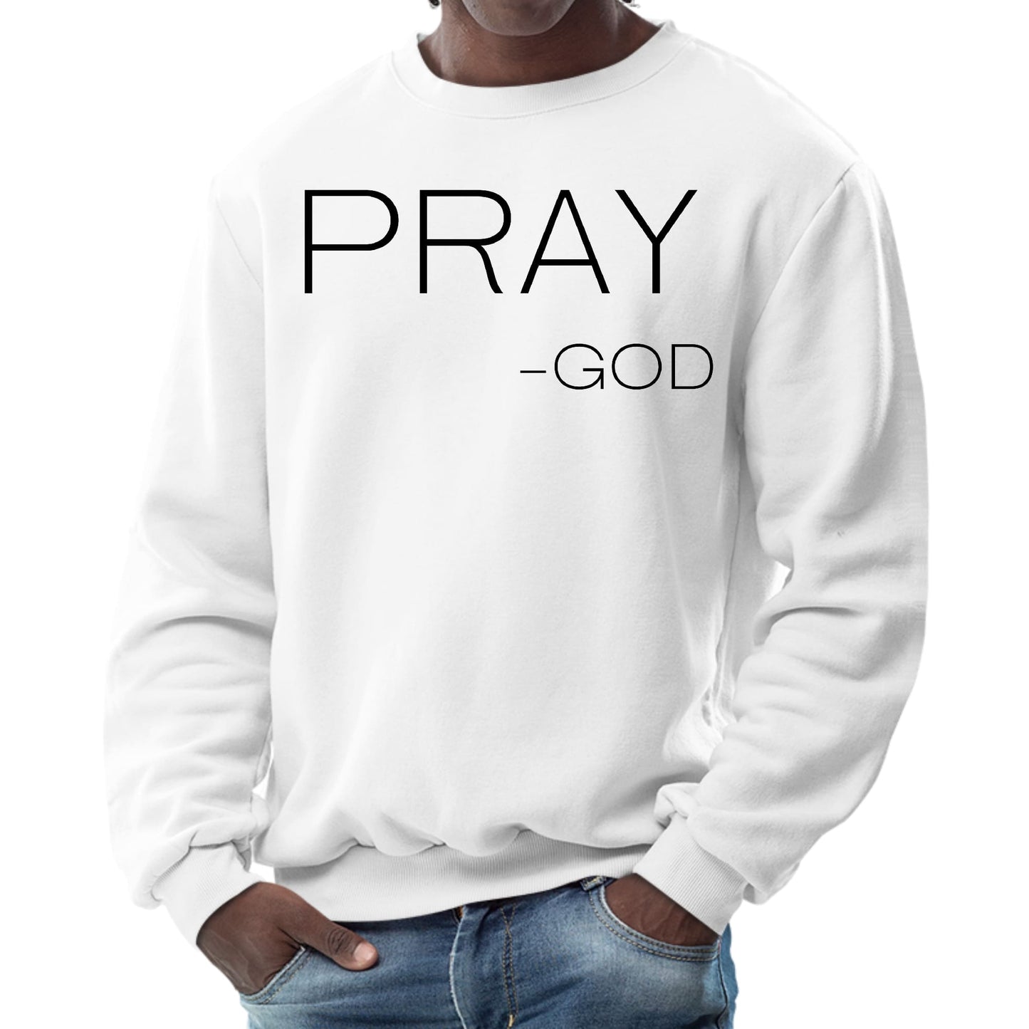 Mens Graphic Sweatshirt - Say it Soul - Pray -god-0