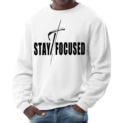 Mens Graphic Sweatshirt - Stay Focused Black Print-0