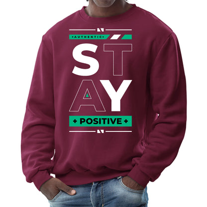 Mens Graphic Sweatshirt - Stay Positive-4
