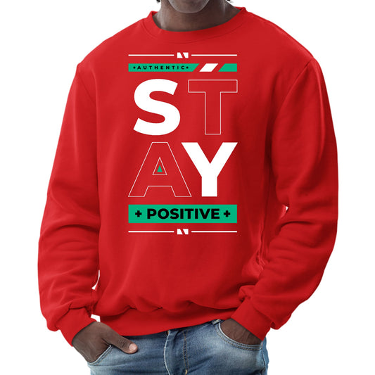 Mens Graphic Sweatshirt - Stay Positive-1