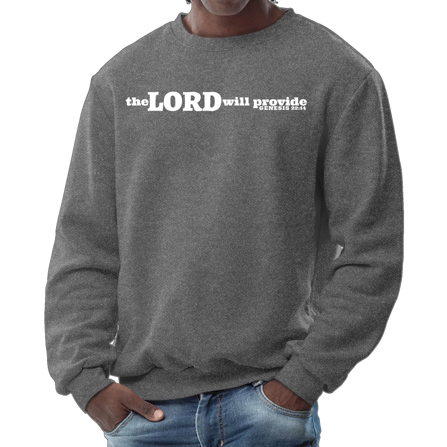 Mens Graphic Sweatshirt - the Lord will Provide Print-6