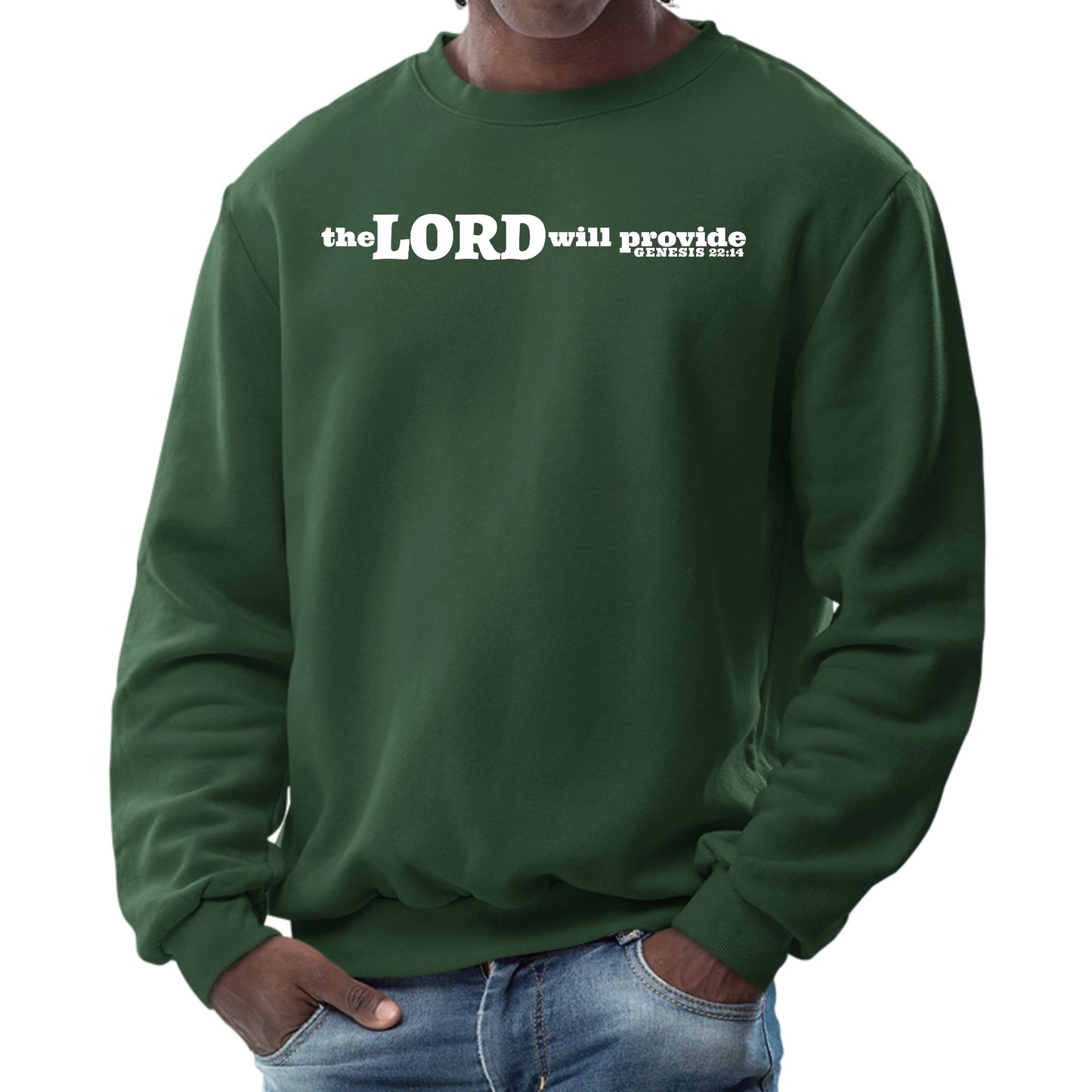 Mens Graphic Sweatshirt - the Lord will Provide Print-5