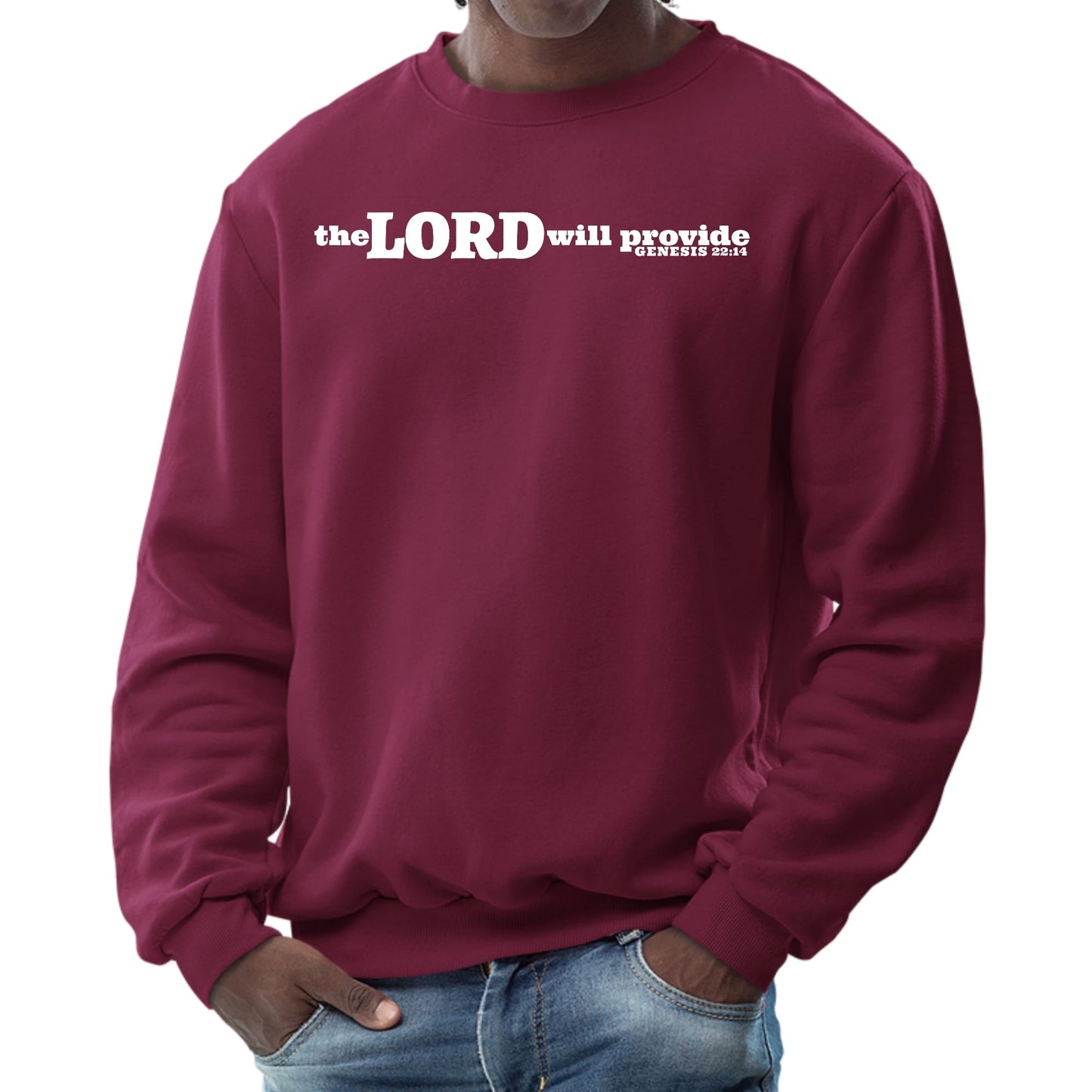 Mens Graphic Sweatshirt - the Lord will Provide Print-4