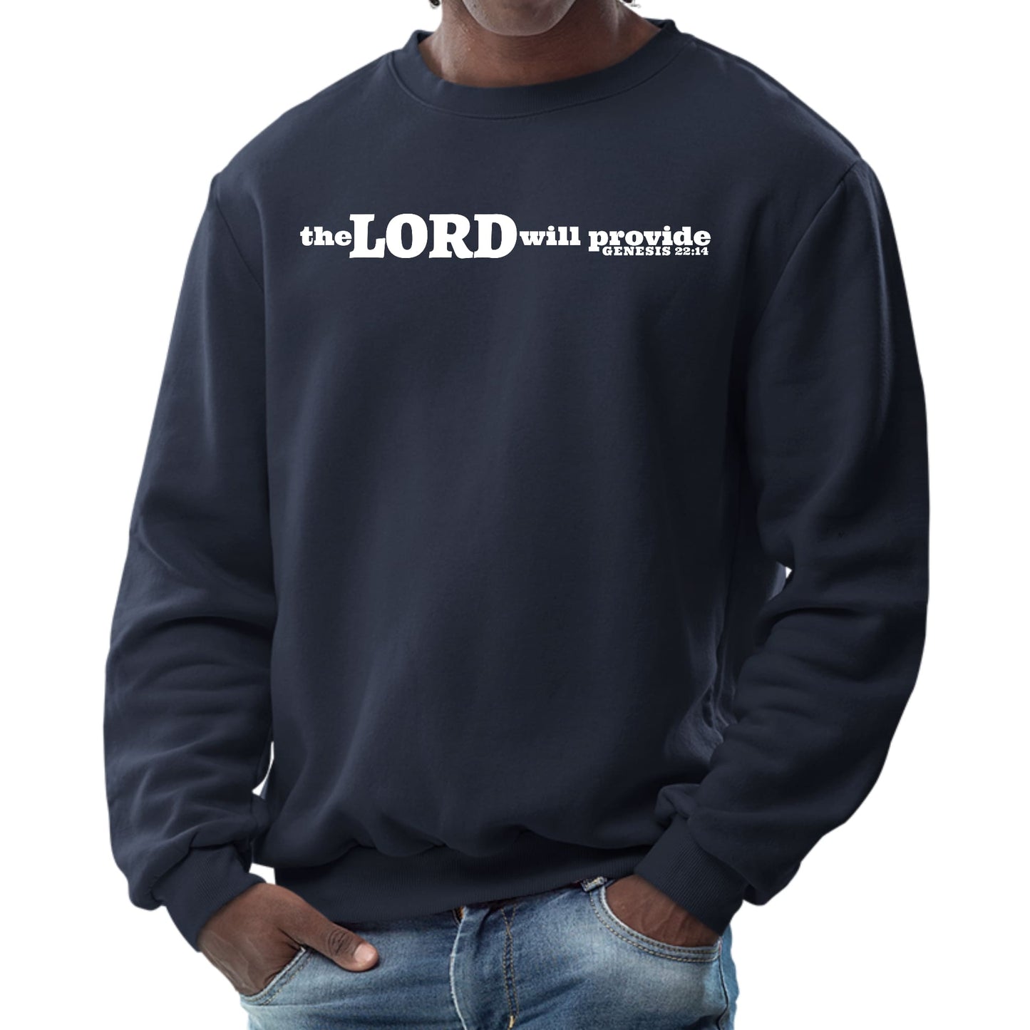 Mens Graphic Sweatshirt - the Lord will Provide Print-2