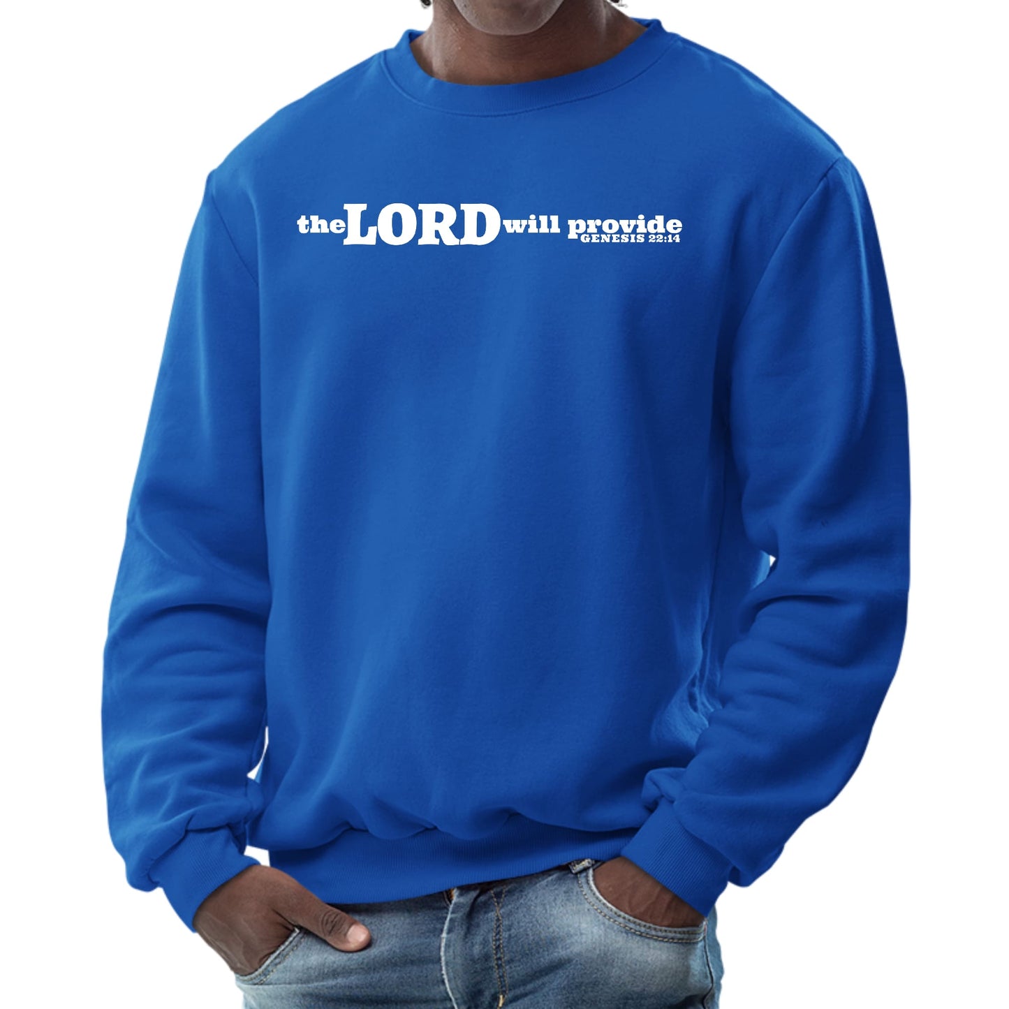 Mens Graphic Sweatshirt - the Lord will Provide Print-3