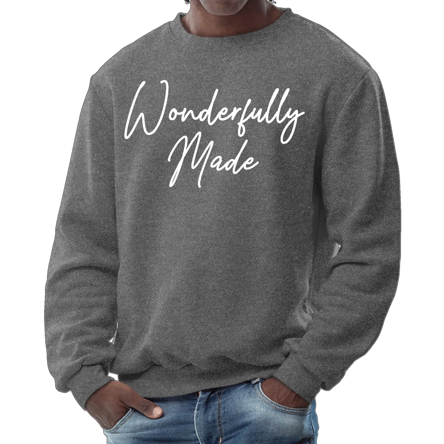 Mens Graphic Sweatshirt - Wonderfully Made-6