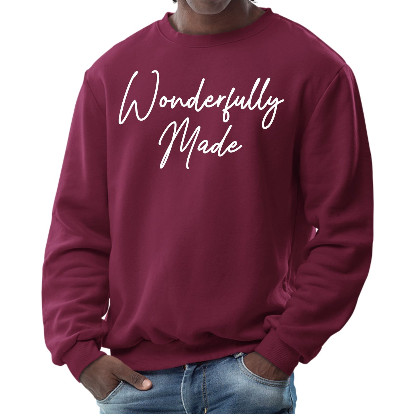 Mens Graphic Sweatshirt - Wonderfully Made-4