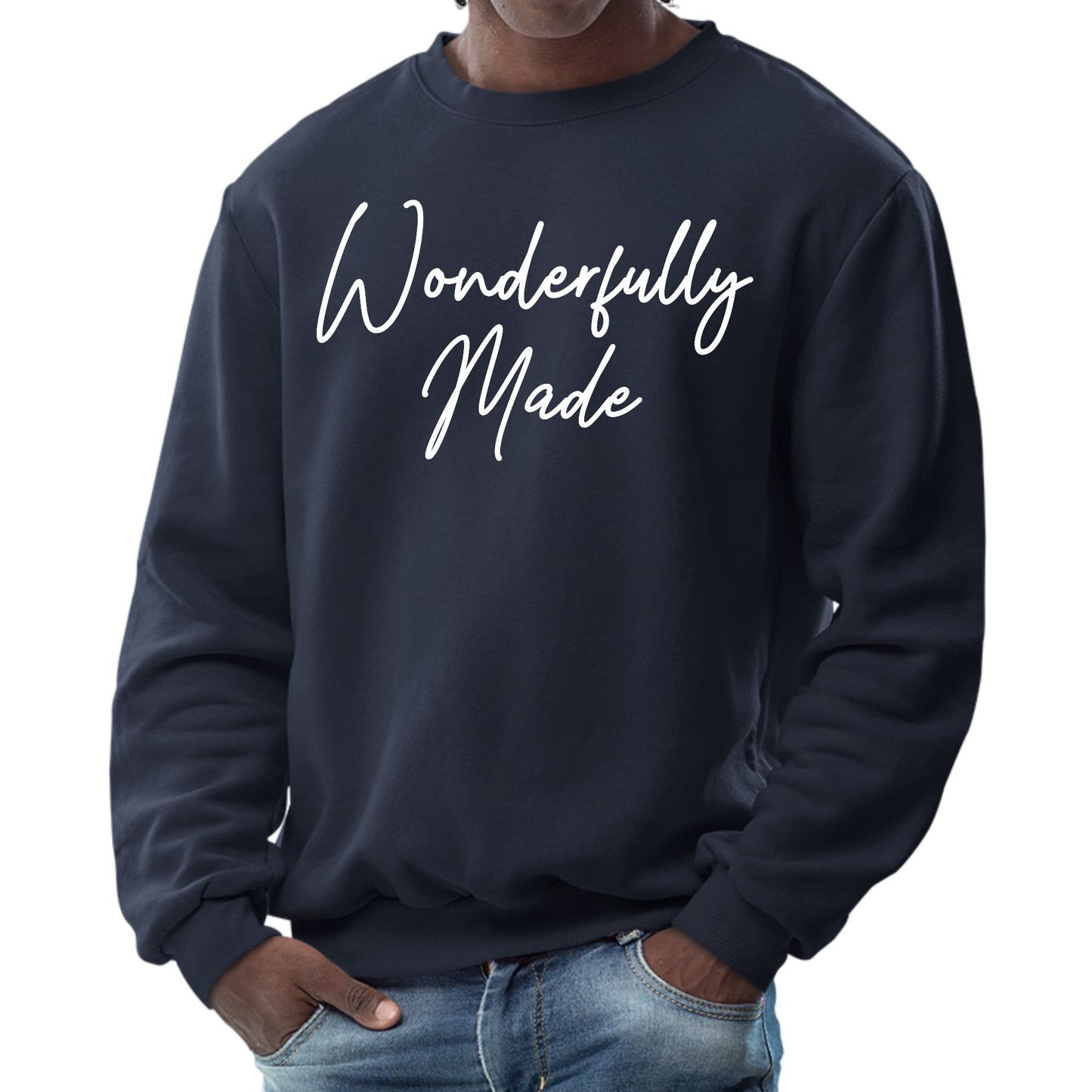 Mens Graphic Sweatshirt - Wonderfully Made-2