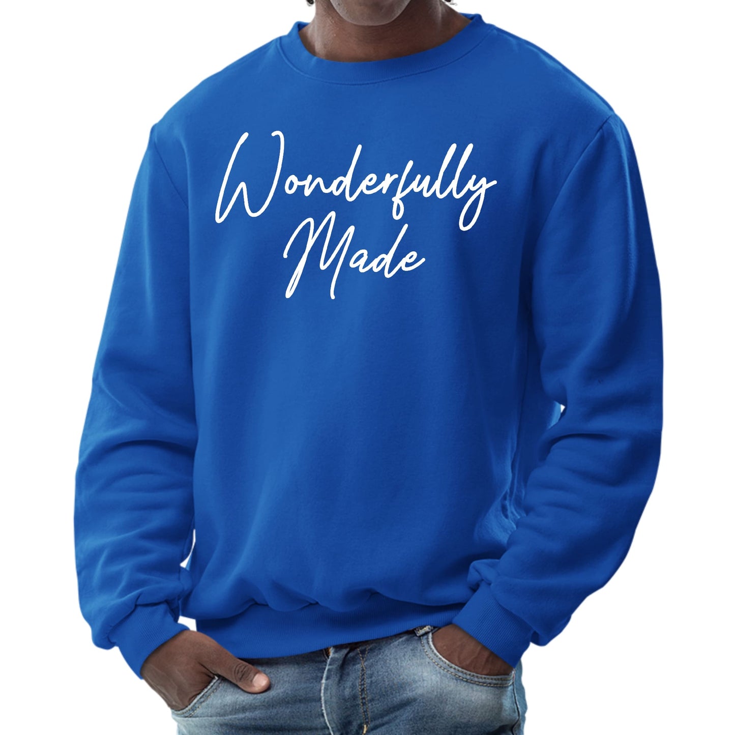 Mens Graphic Sweatshirt - Wonderfully Made-3