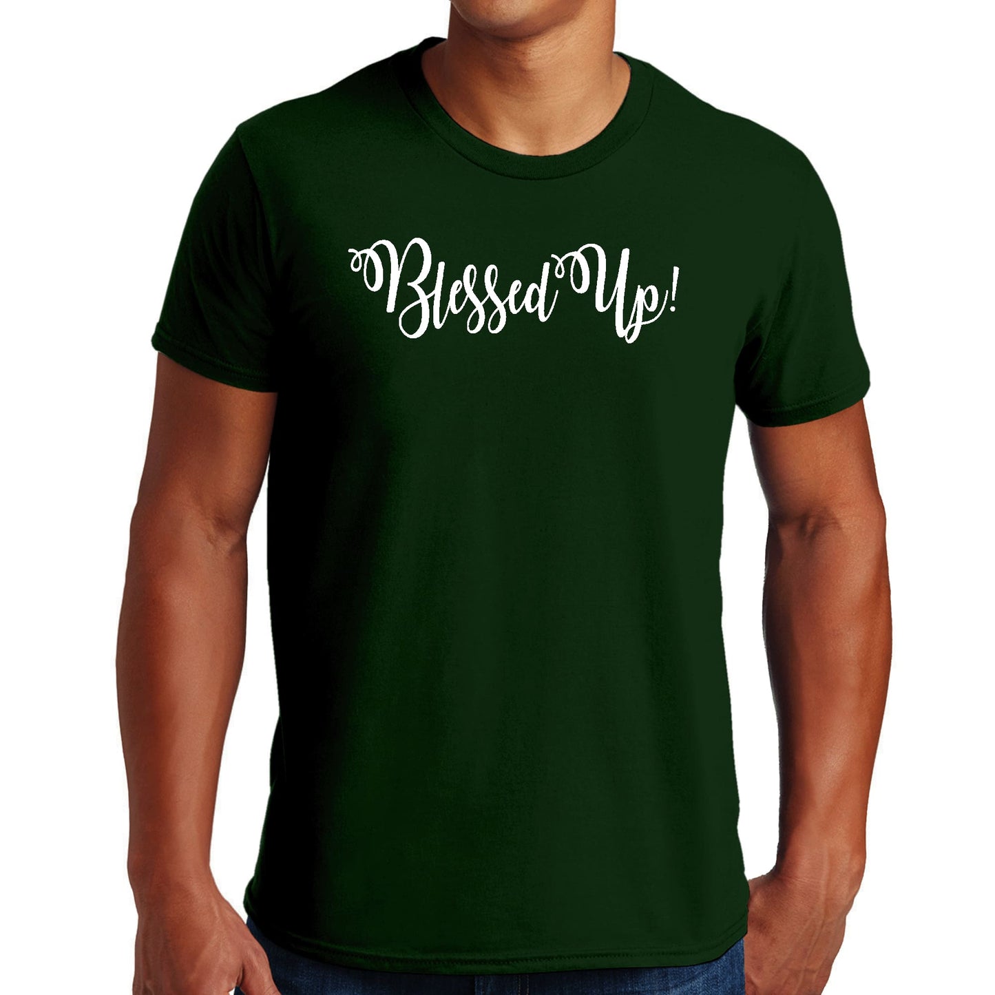 Mens Graphic T-shirt Blessed Up-4