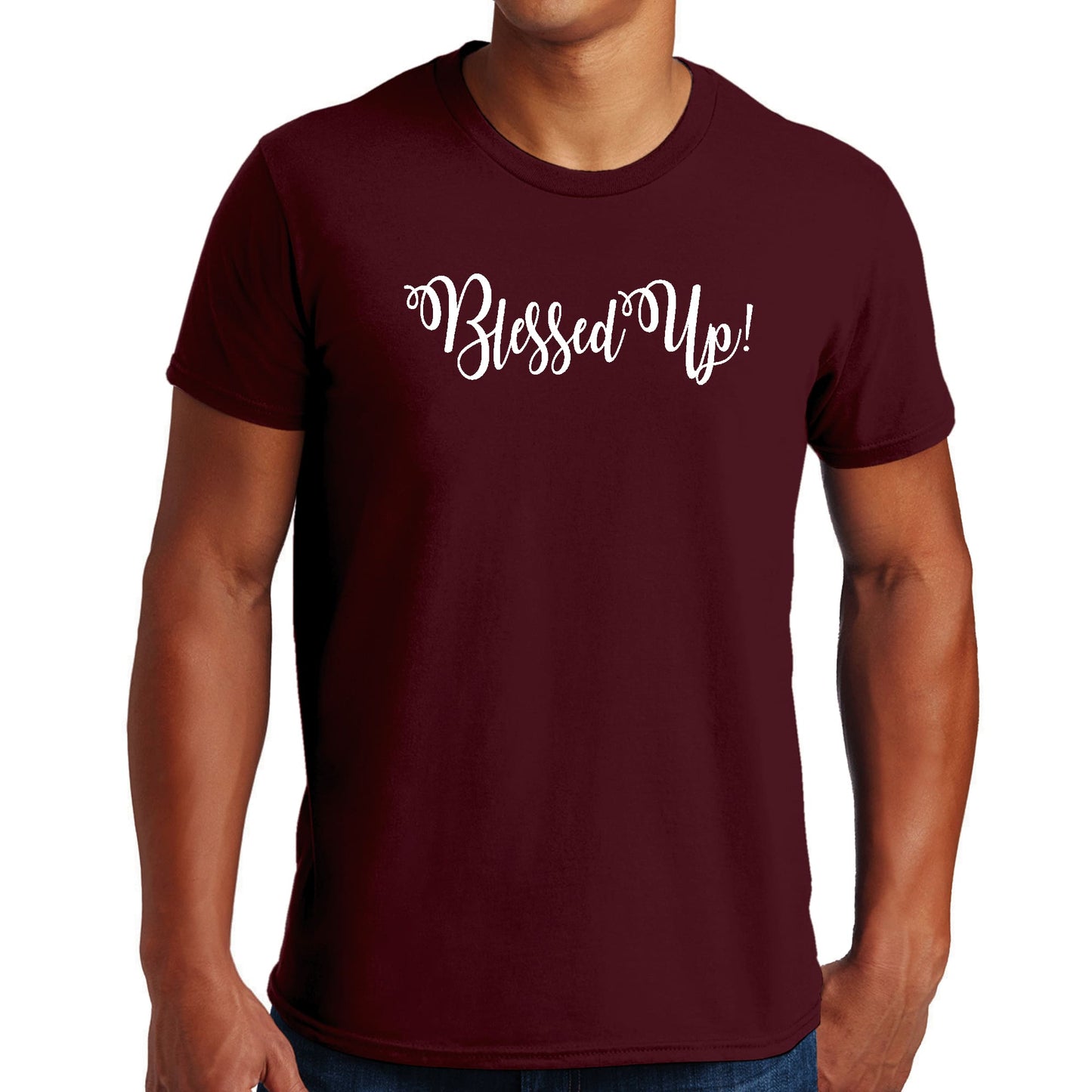 Mens Graphic T-shirt Blessed Up-3