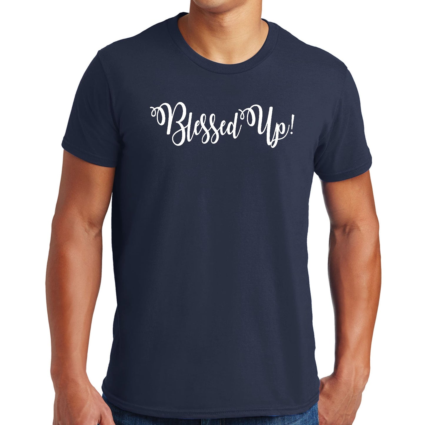 Mens Graphic T-shirt Blessed Up-5