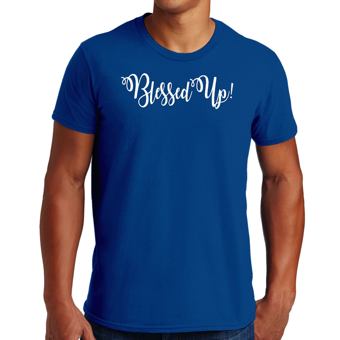 Mens Graphic T-shirt Blessed Up-1