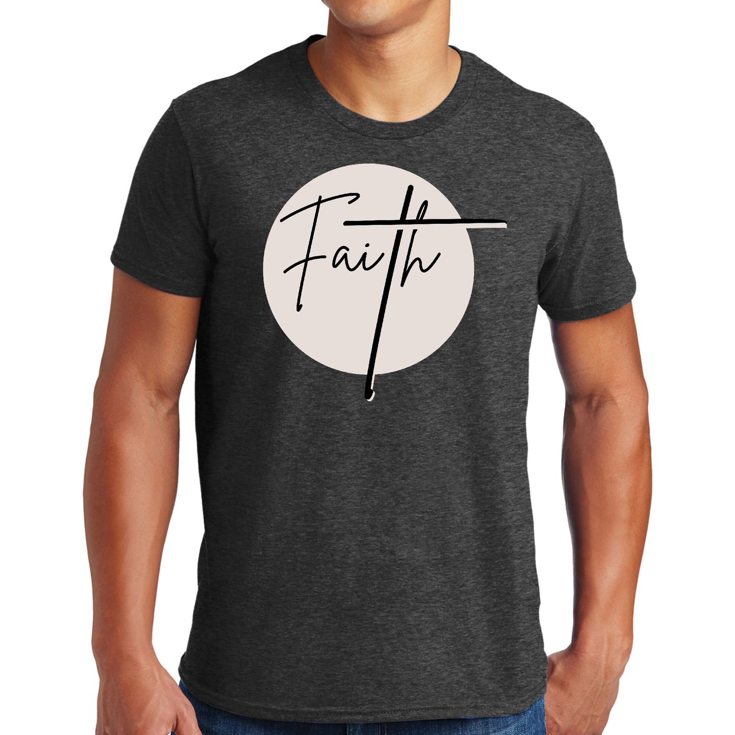 Mens Graphic T-shirt Faith Print-6