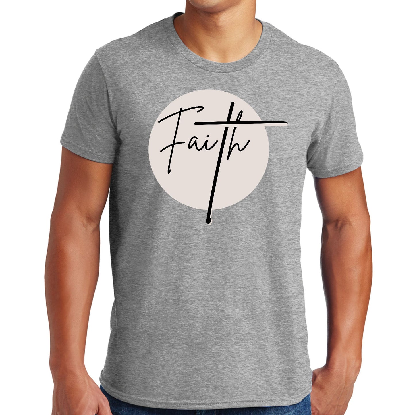 Mens Graphic T-shirt Faith Print-7