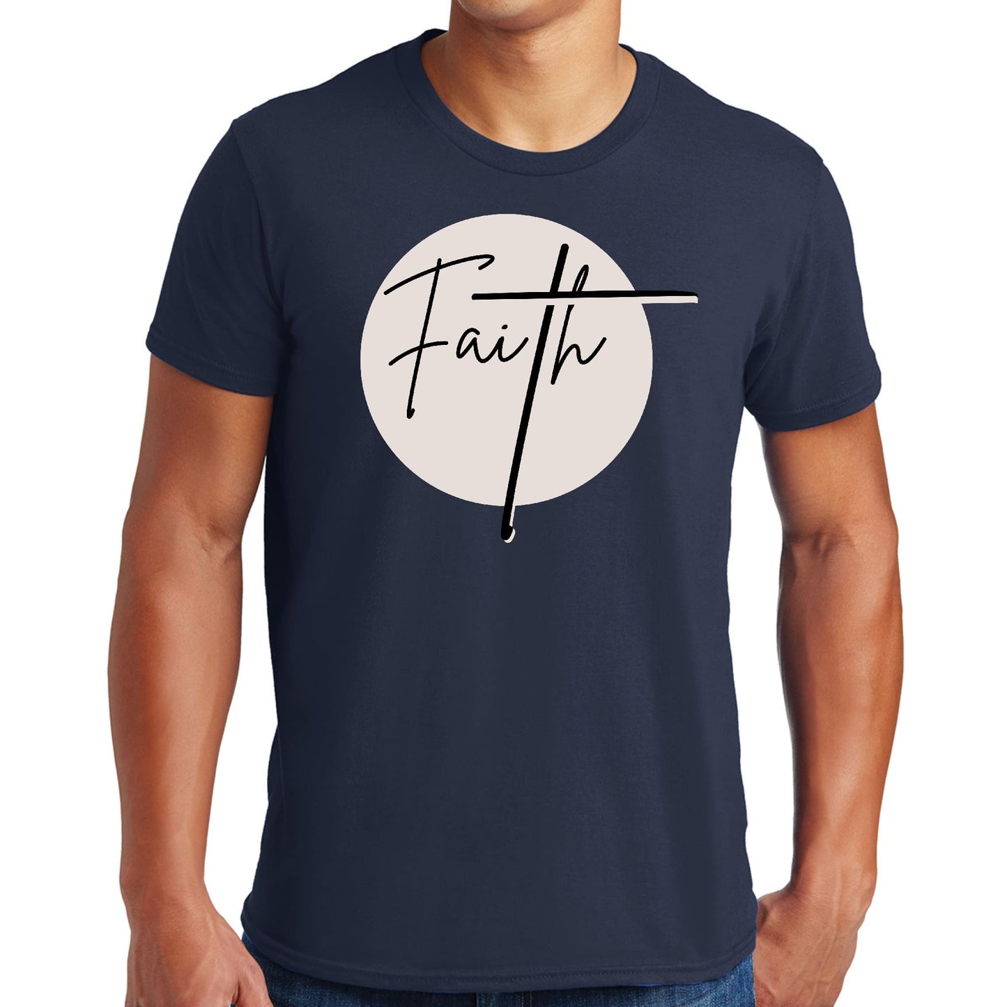 Mens Graphic T-shirt Faith Print-5
