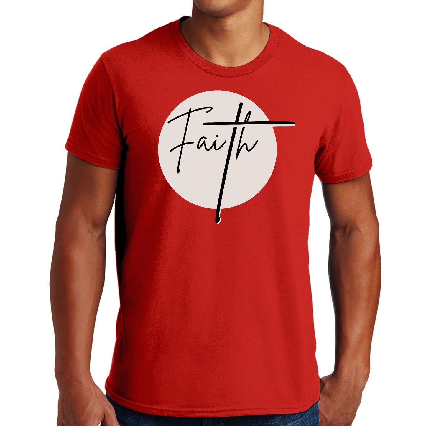 Mens Graphic T-shirt Faith Print-2