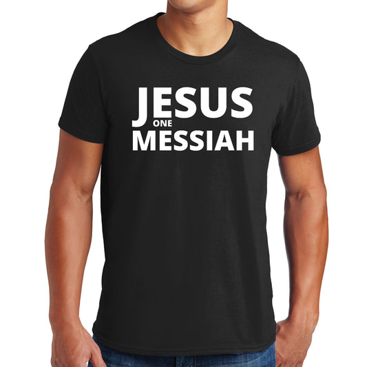 Mens Graphic T-shirt Jesus one Messiah-0