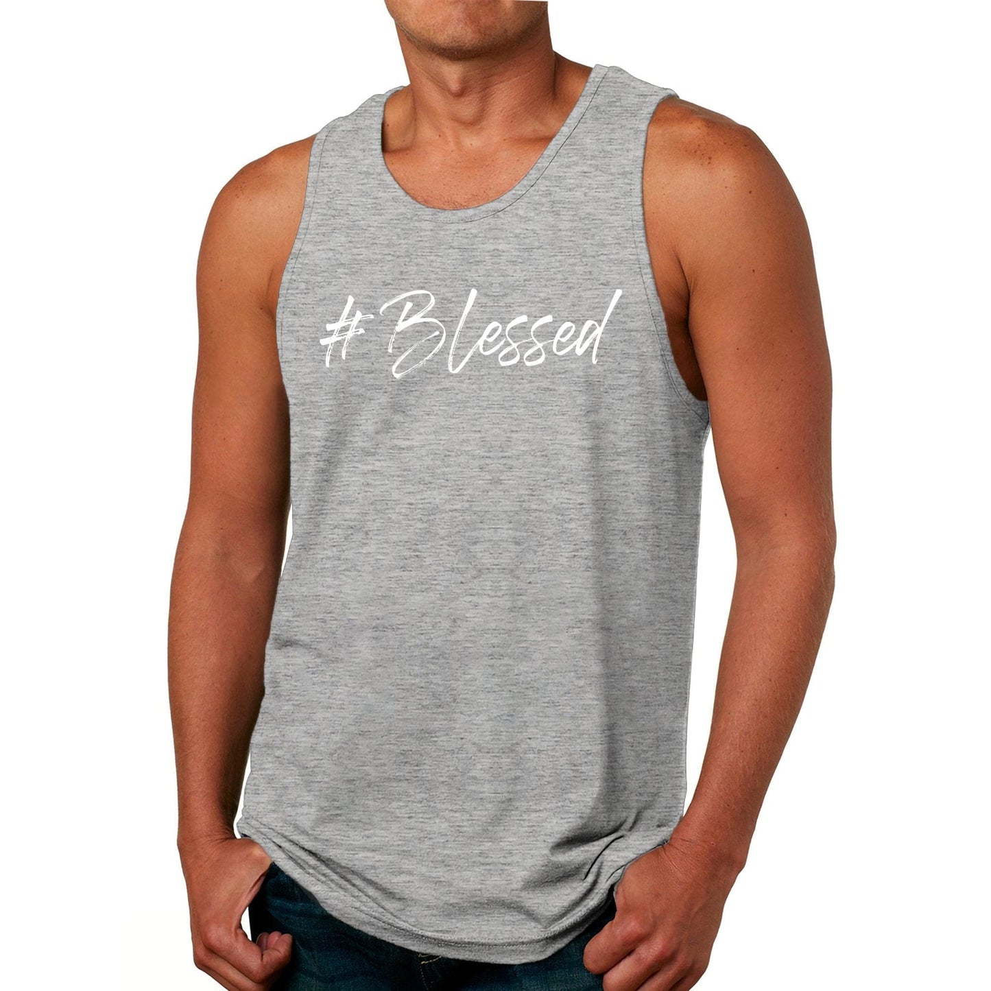 Mens Graphic Tank Top #blessed-4