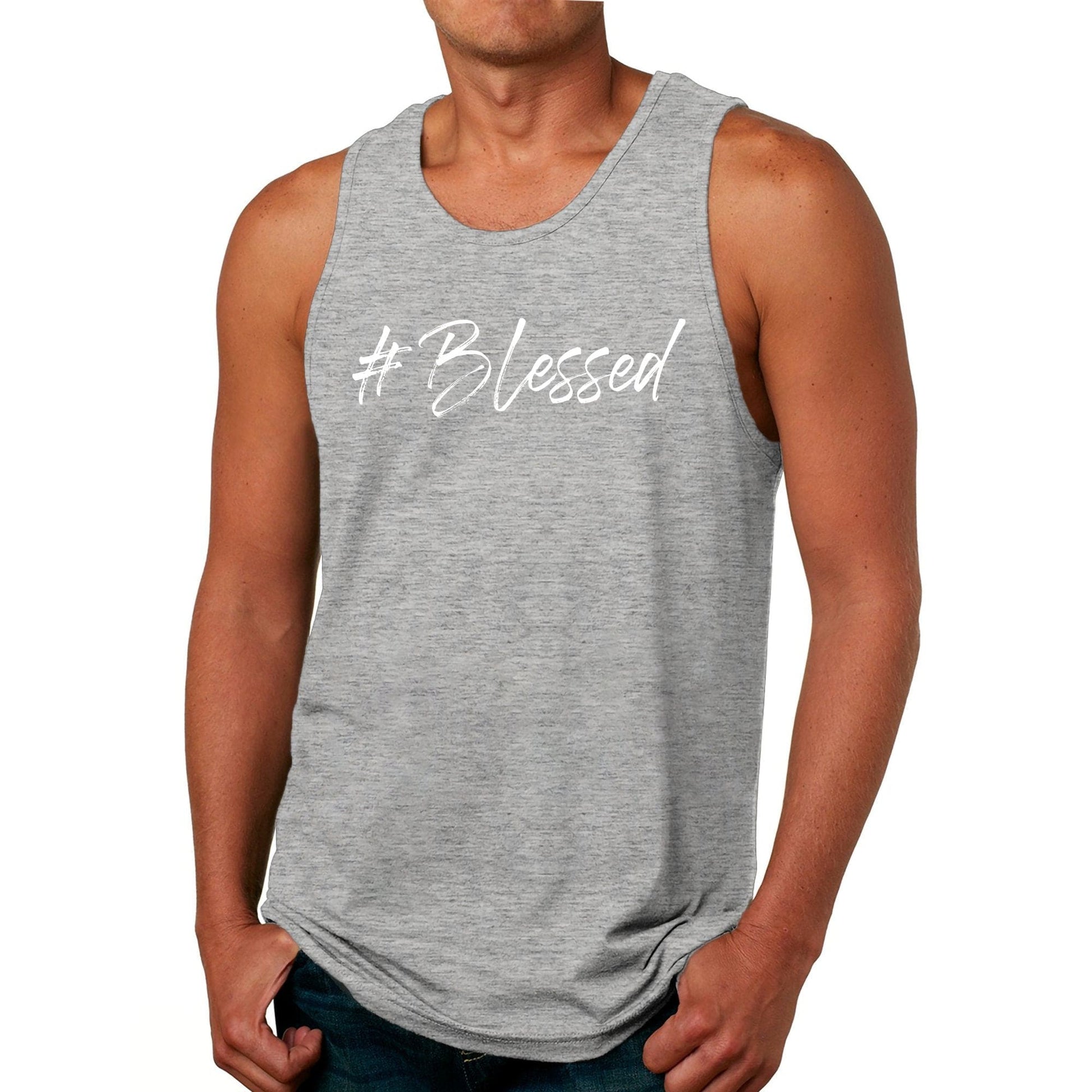 Mens Graphic Tank Top #blessed-4