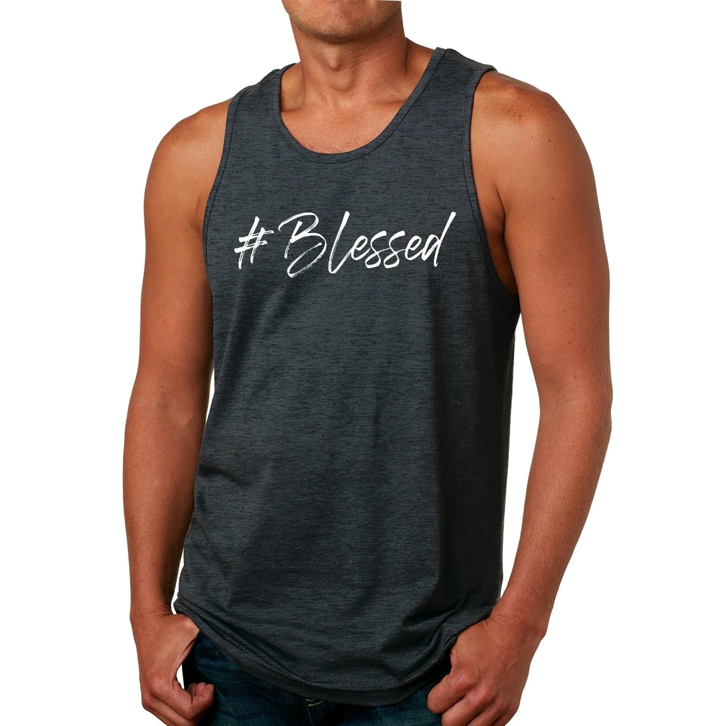 Mens Graphic Tank Top #blessed-5