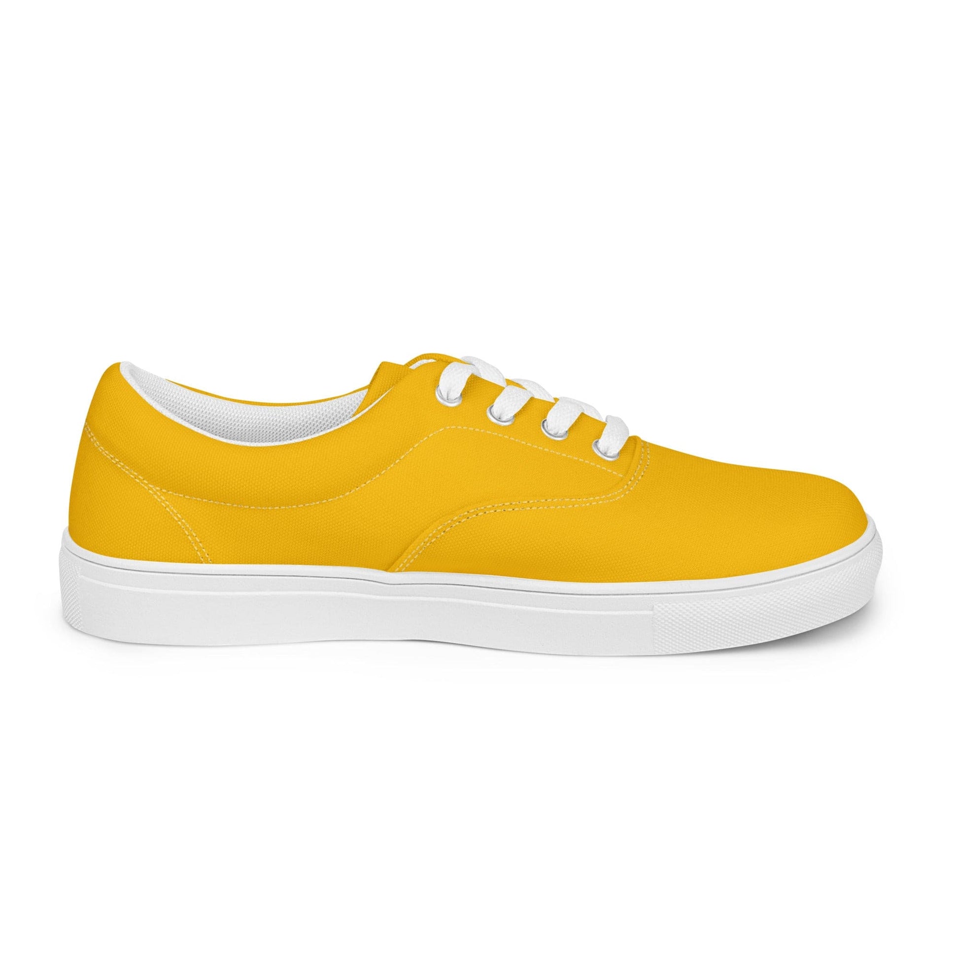 Mens Lace-up Canvas Shoes - Golden Yellow-4