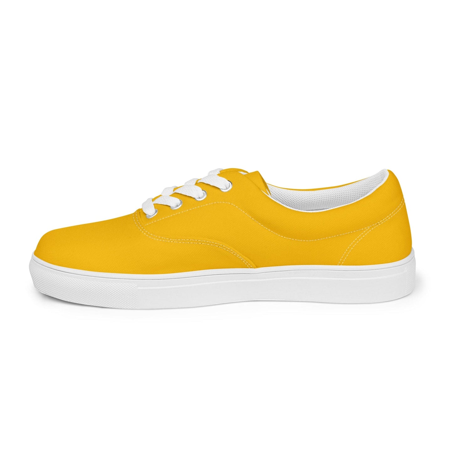 Mens Lace-up Canvas Shoes - Golden Yellow-3