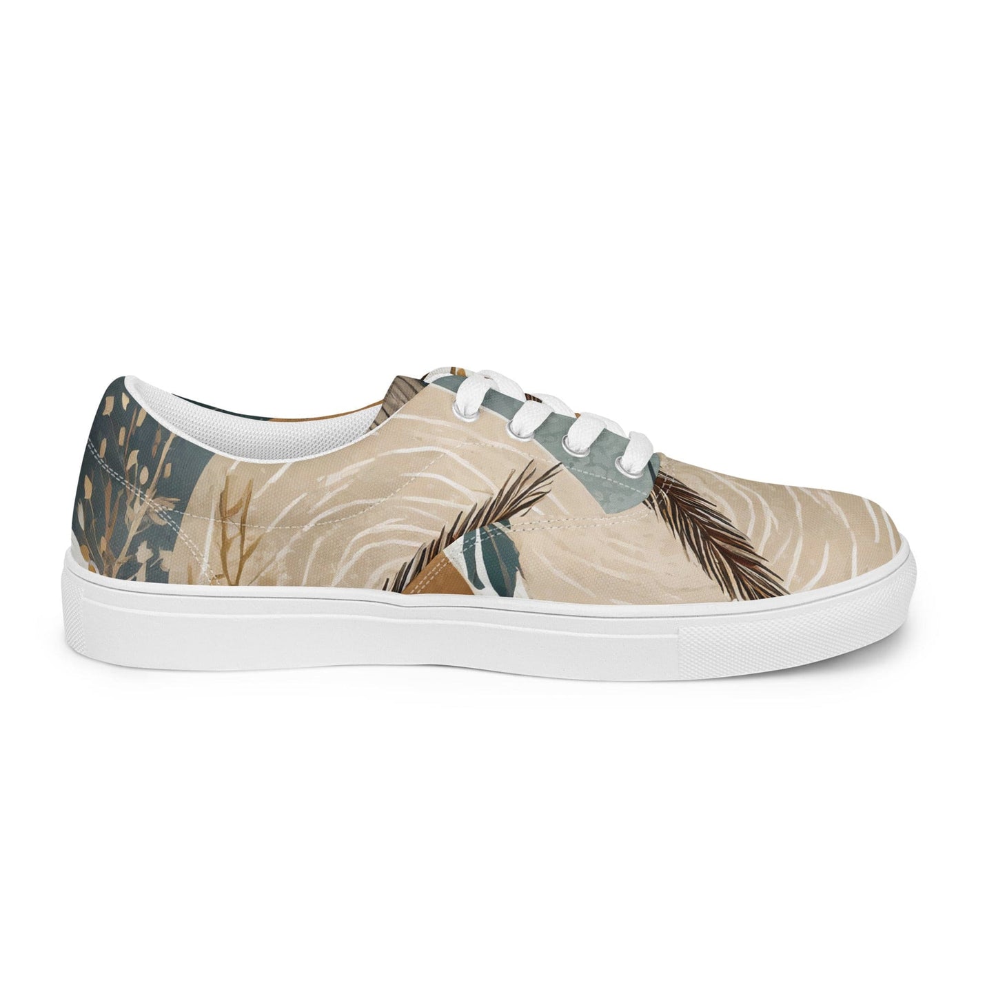 Mens Lace-up Canvas Shoes - Boho Style Print-4