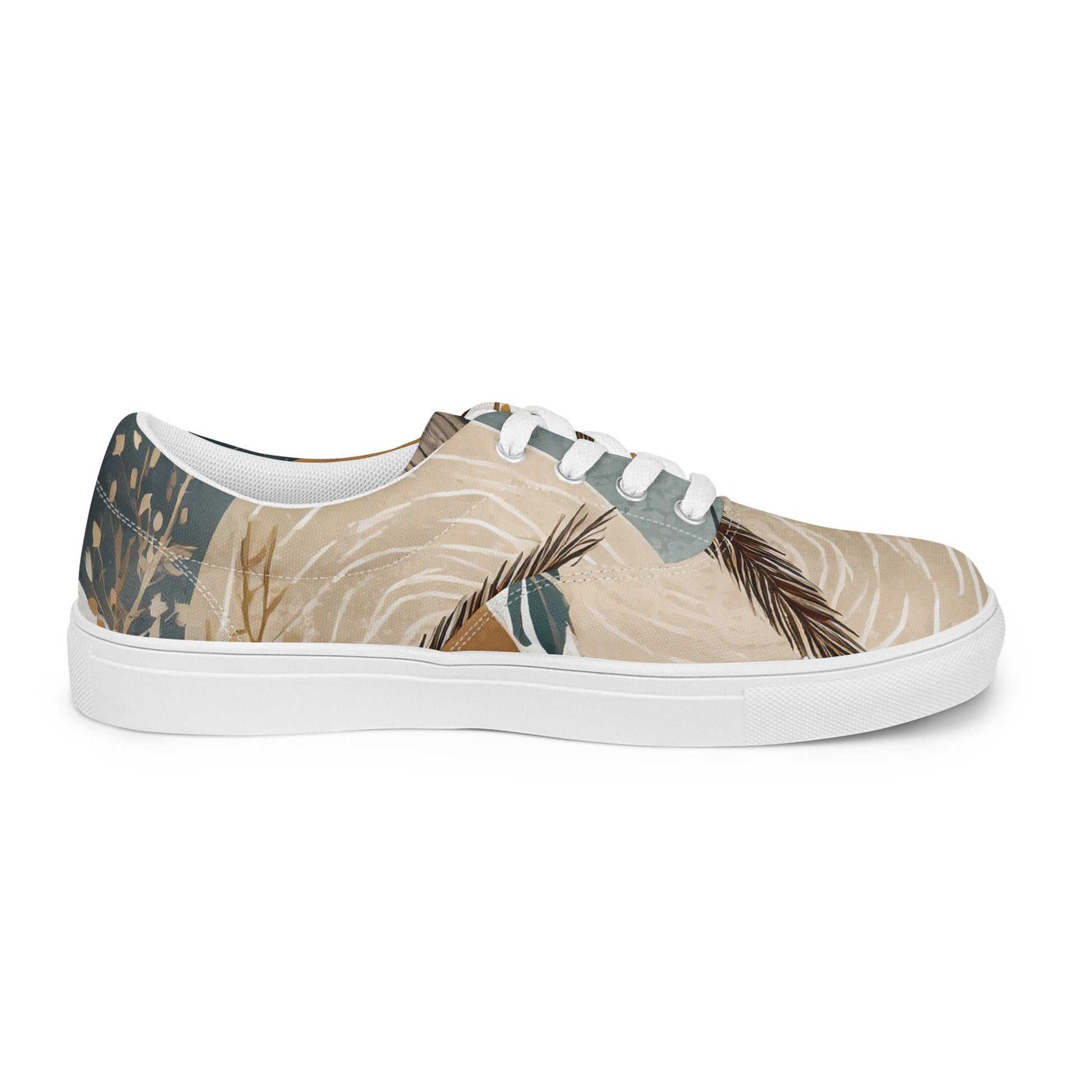 Mens Lace-up Canvas Shoes - Boho Style Print-4