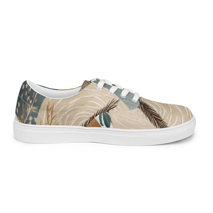 Mens Lace-up Canvas Shoes - Boho Style Print-4