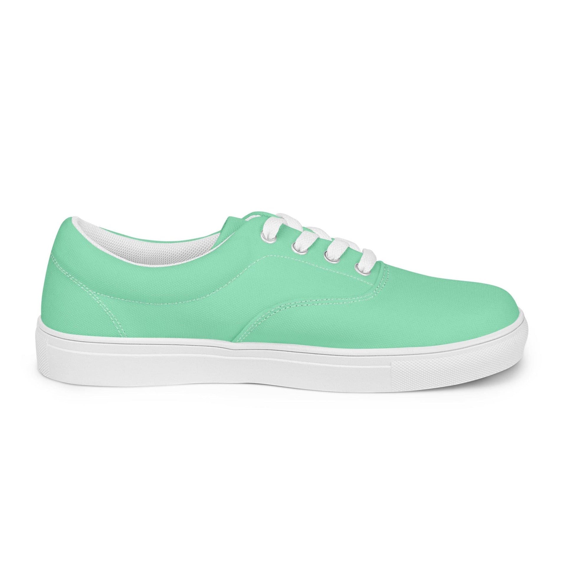 Mens Lace-up Canvas Shoes - Seafoam Green-0