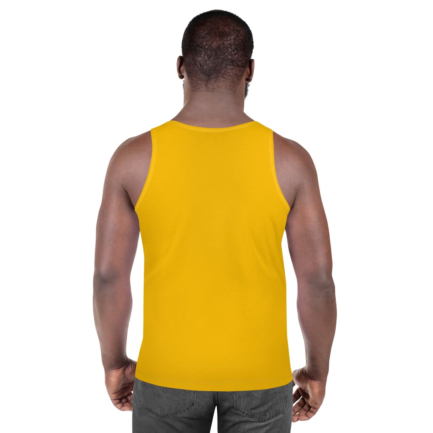 Mens Stretch Fit Tank Top - Golden Yellow-3