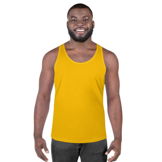 Mens Stretch Fit Tank Top - Golden Yellow-0