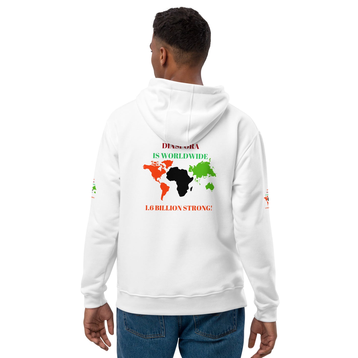 AFRICAN DIASPORA IS WORLDWIDE Premium Eco Hoodie by SobG Designs