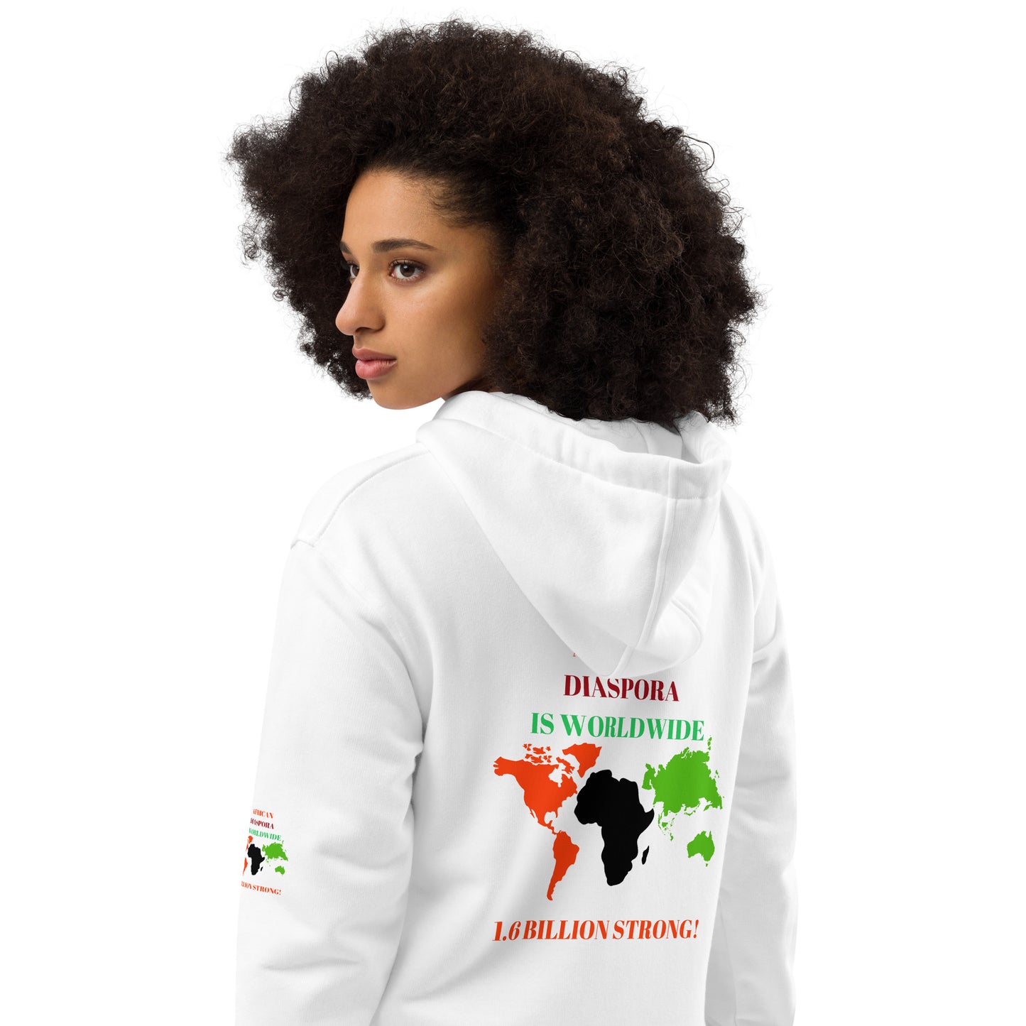 AFRICAN DIASPORA IS WORLDWIDE Premium Eco Hoodie by SobG Designs