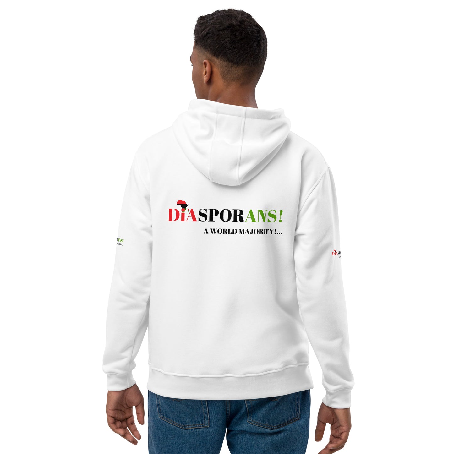 DIASPORANS! A WORLD MAJORITY Premium Eco Hoodie by SobG Designs